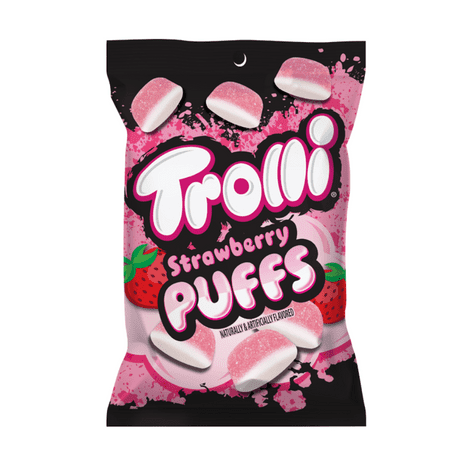 Trolli Strawberry Puff  120g Peg Bag ( US )