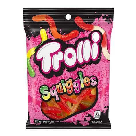 Trolli Sweet Squiggles 142g Peg Bag  ( US )