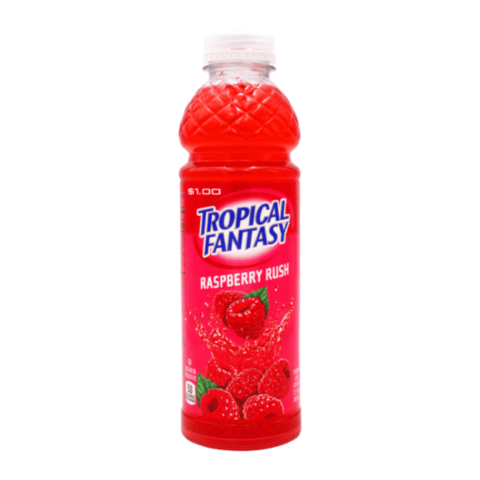 Tropical Fantasy - Premium Juice Cocktail - Raspberry Rush 22.5fl.oz (665ml)  ( US )