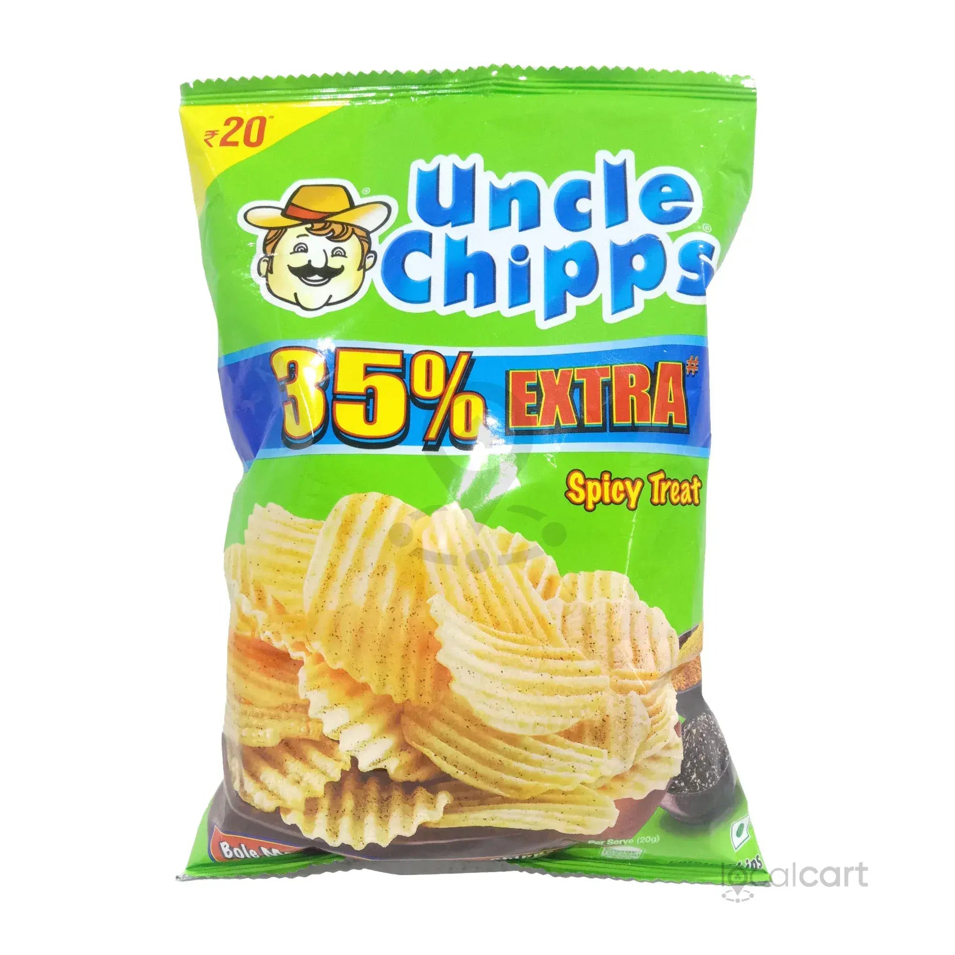 Uncle Chipps  Spicy Treat 37g + 13g Extra   ( India )