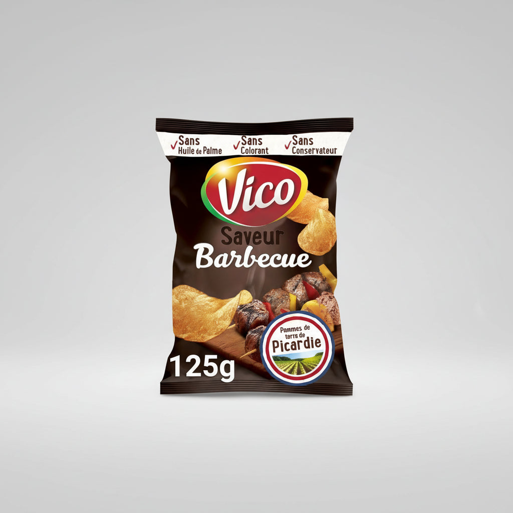 Vico Grill Chips with Barbecue Sauce 120g ( France )