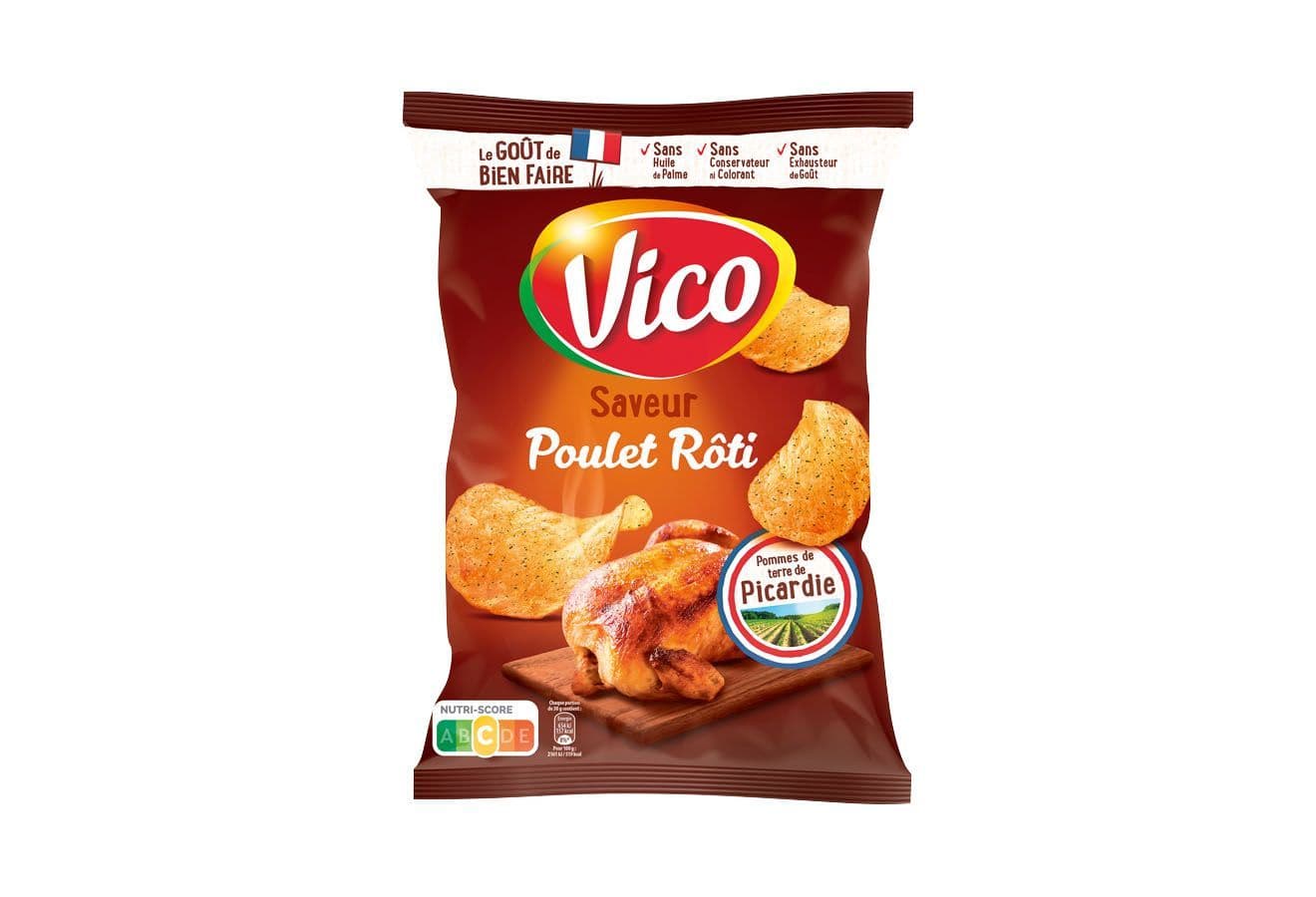 Vico Roasted chicken flavored chips 125g ( France )