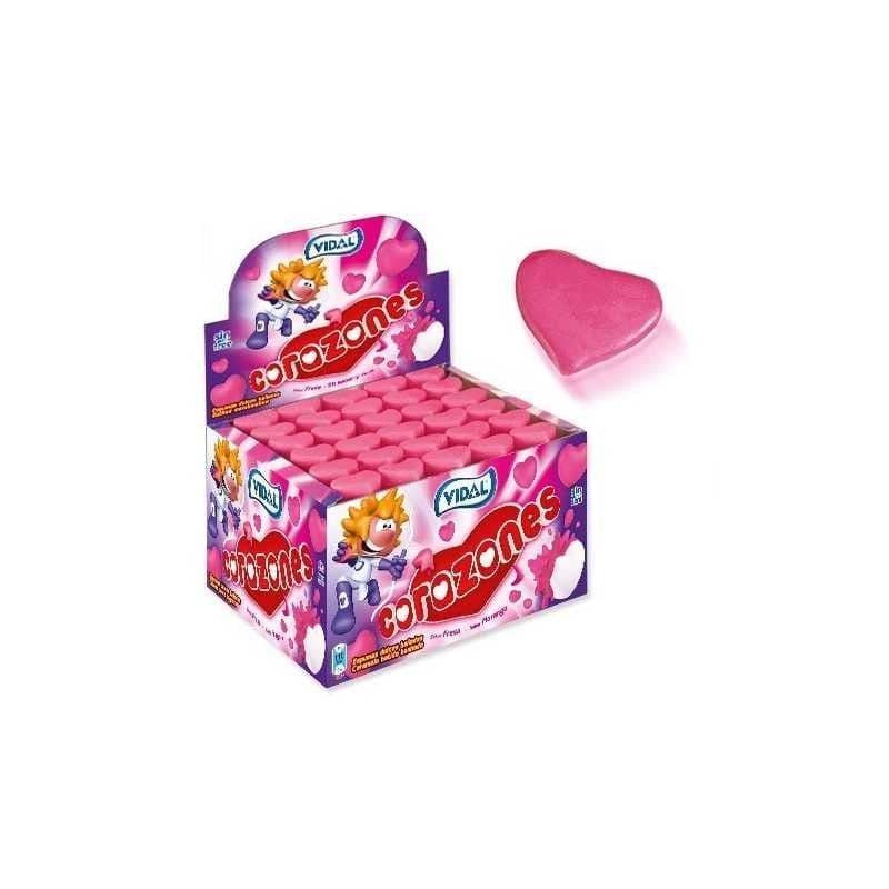 Vidal Strawberry Hearts Corazones pack of 10 ( Spain )