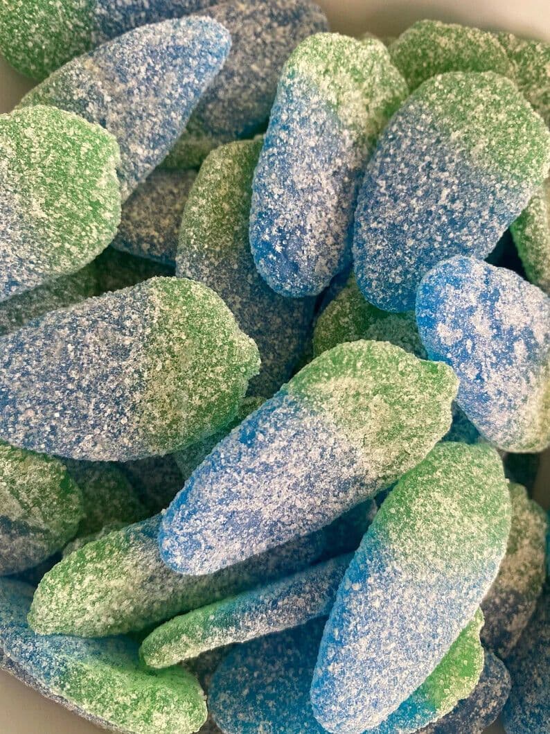 Vidal Vegan Giant Sour Blue Raspberries  100g ( Spain )