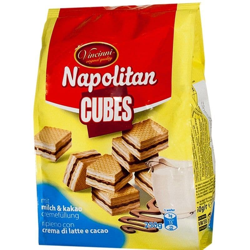 Vincinni Napolitan Cubes Milk & Cooa 250g ( North Macedonia )