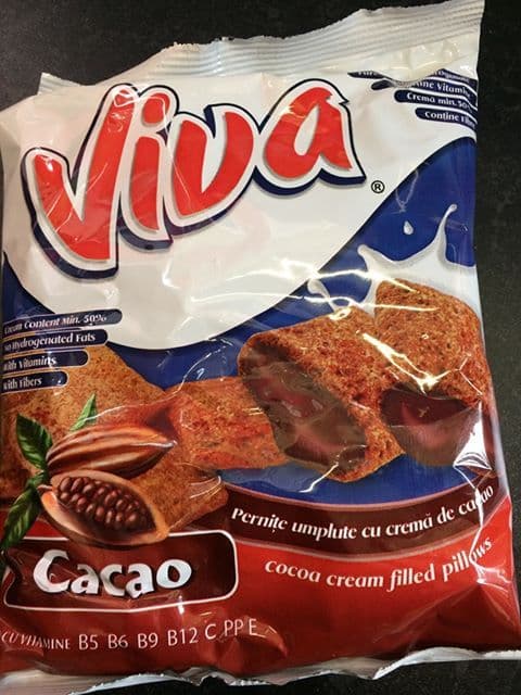 Viva Cacao Cream Filled Pillows  200g ( Romania )