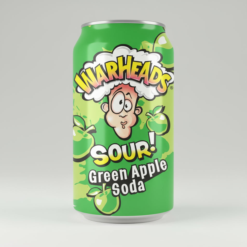 Warhead Sour Apple Soda 355ml ( US )