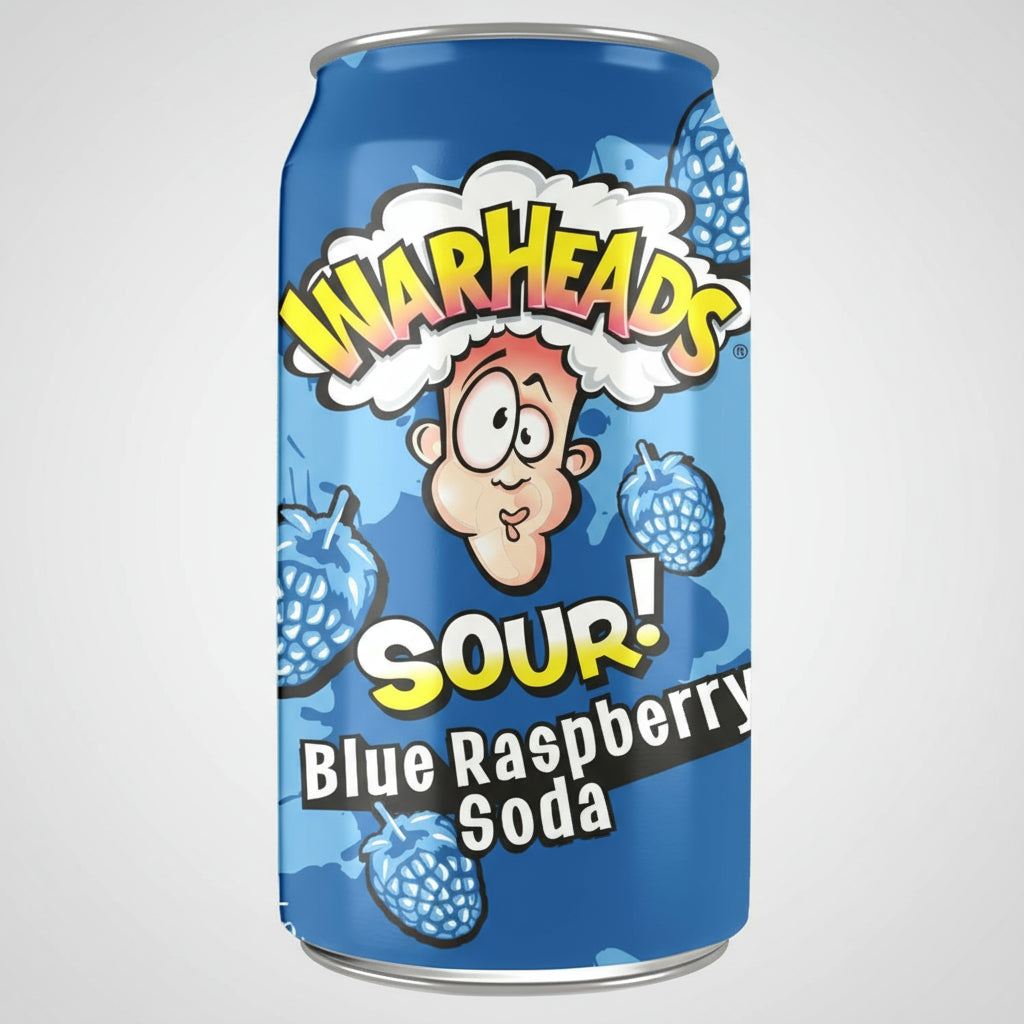 Warhead Sour Blue Raspberry Soda 355ml ( US )
