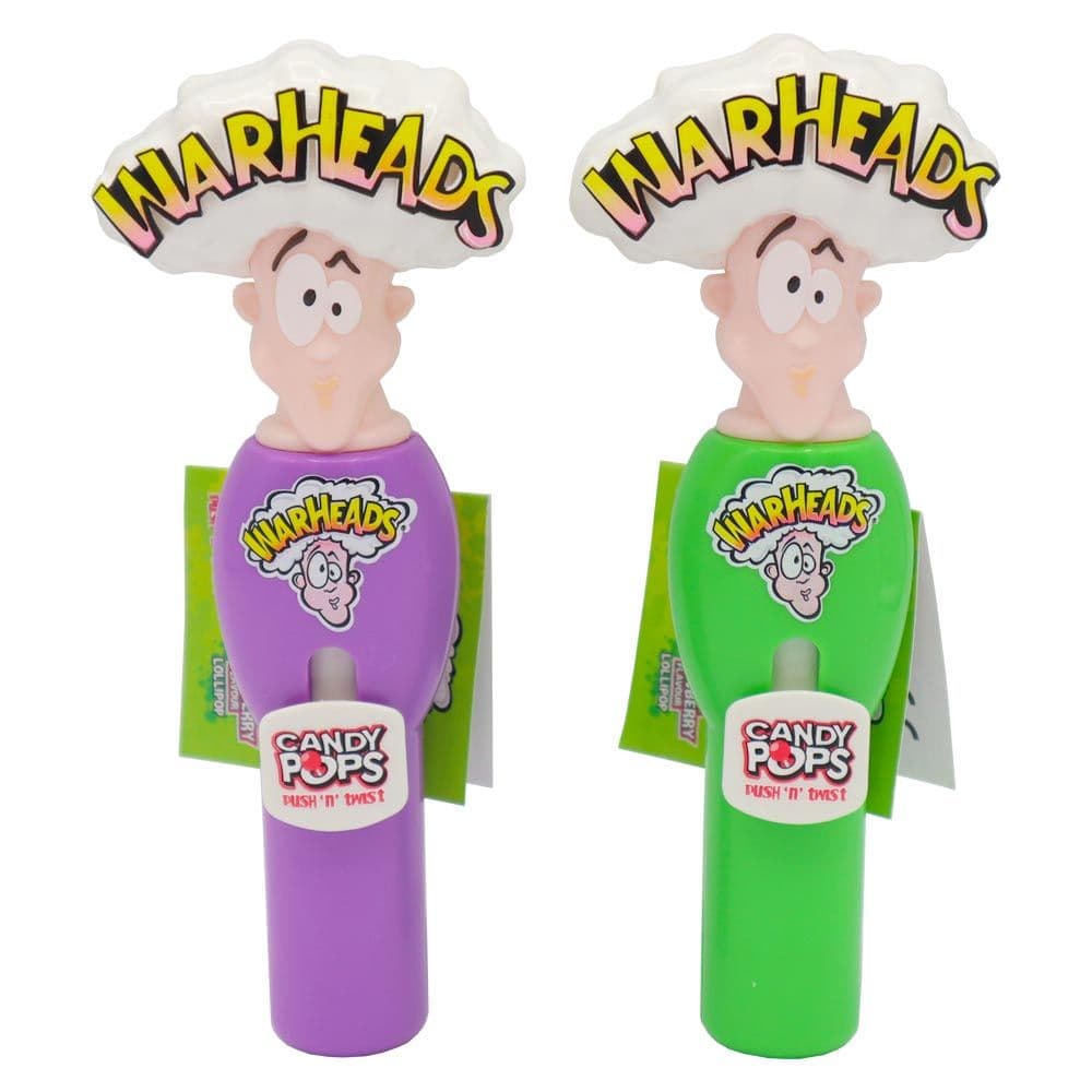 Warheads Candy Pop Push N Twist Lollipop 8g ( UK )  BB Dated October 2024