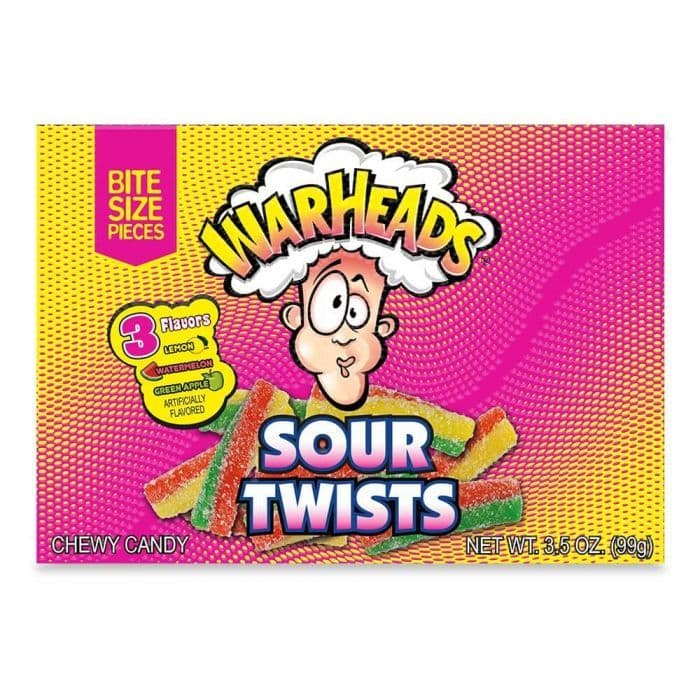 Warheads Sour Twists Theatre Box 99g ( US )