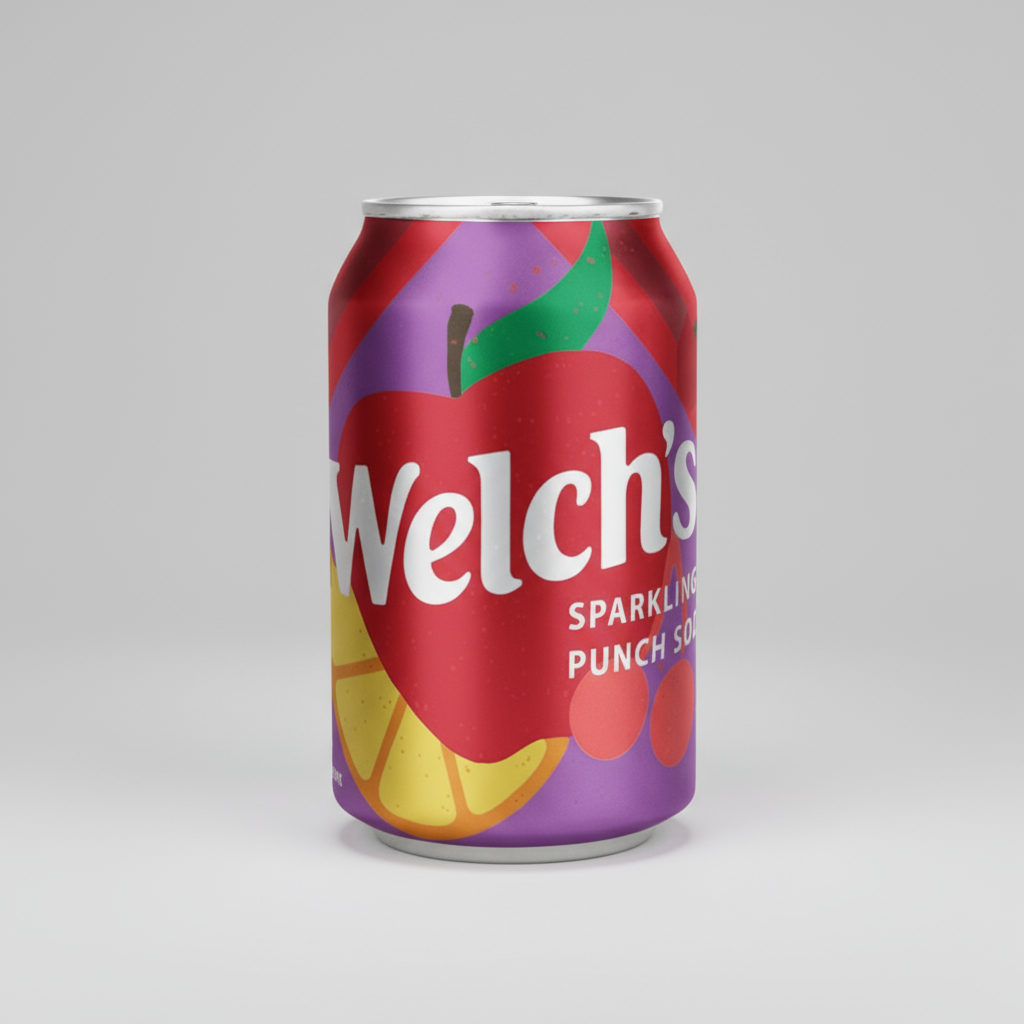 Welch Sparkling Fruit Punch  Soda 355ml (US)
