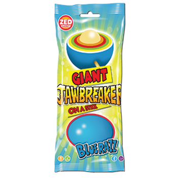 Zed Candy Giant  Jawbreaker on a Stick  Blue Razz  80g  ( UK )
