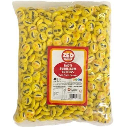 Zed Candy Tutti Frutti Emoji Bubblegum Buttons 100g  ( UK )